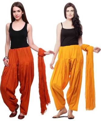 multicolor cotton Patiala with cotton Dupatta 1