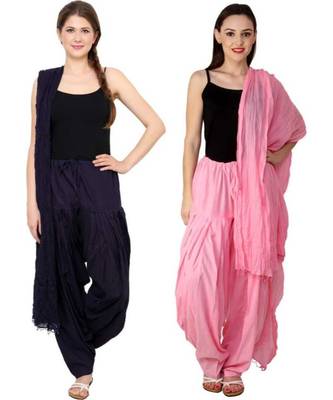 multicolor cotton Patiala with cotton Dupatta 1