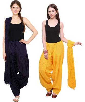 multicolor cotton Patiala with cotton Dupatta 1