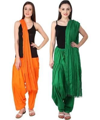 multicolor cotton Patiala with cotton Dupatta 1