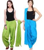 multicolor cotton Patiala with cotton Dupatta