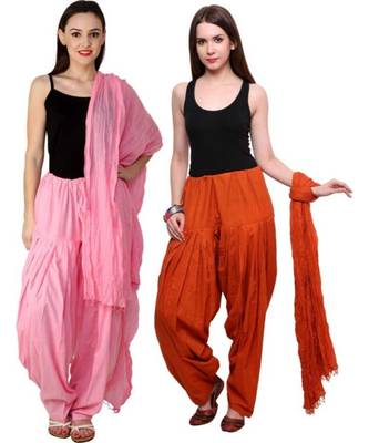 multicolor cotton Patiala with cotton Dupatta 1