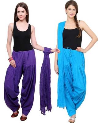 multicolor cotton Patiala with cotton Dupatta 1
