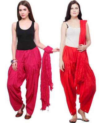 multicolor cotton Patiala with cotton Dupatta 1