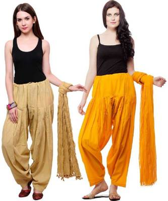 multicolor cotton Patiala with cotton Dupatta 1