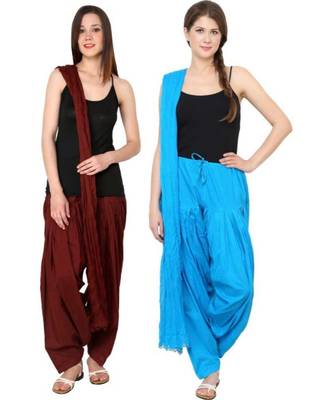 multicolor cotton Patiala with cotton Dupatta 1