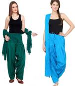 multicolor cotton Patiala with cotton Dupatta