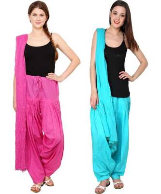 multicolor cotton Patiala with cotton Dupatta 1