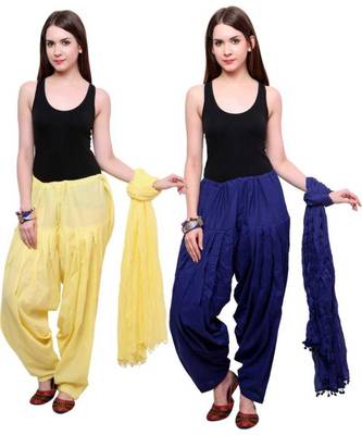multicolor cotton Patiala with cotton Dupatta 1