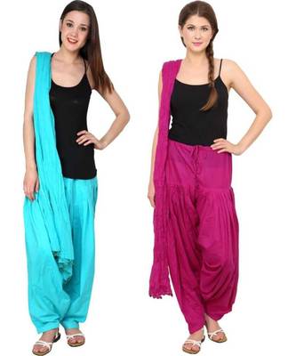 multicolor cotton Patiala with cotton Dupatta 1
