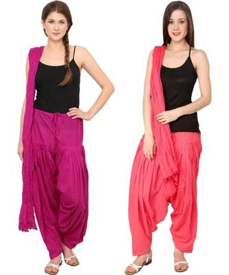 multicolor cotton Patiala with cotton Dupatta 1