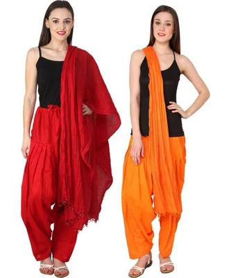 multicolor cotton Patiala with cotton Dupatta 1