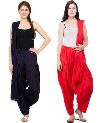 multicolor cotton Patiala with cotton Dupatta 1