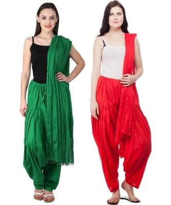 multicolor cotton Patiala with cotton Dupatta 1