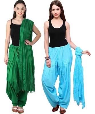 multicolor cotton Patiala with cotton Dupatta 1
