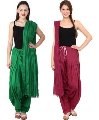 multicolor cotton Patiala with cotton Dupatta 1