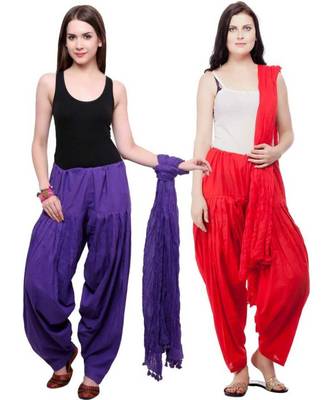 multicolor cotton Patiala with cotton Dupatta 1