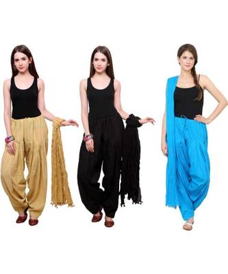 multicolor cotton Patiala with cotton Dupatta 1
