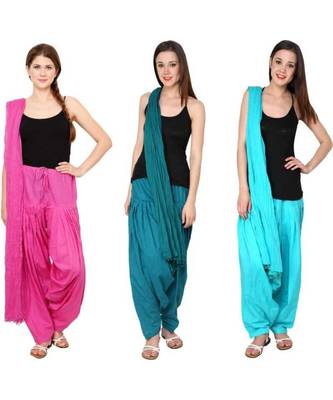 multicolor cotton Patiala with cotton Dupatta 1