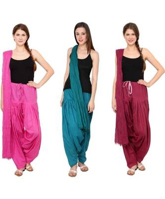 multicolor cotton Patiala with cotton Dupatta 1