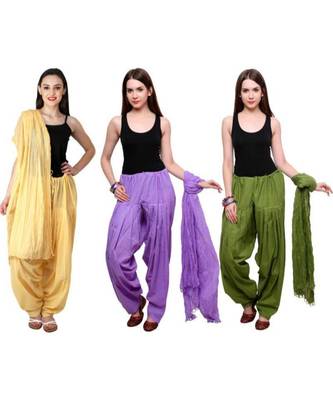 multicolor cotton Patiala with cotton Dupatta 1