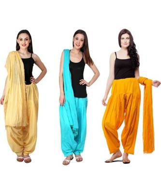 multicolor cotton Patiala with cotton Dupatta 1