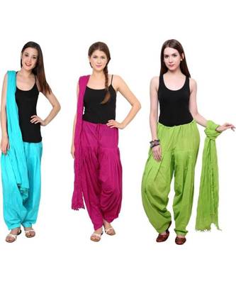 multicolor cotton Patiala with cotton Dupatta 1