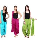 multicolor cotton Patiala with cotton Dupatta