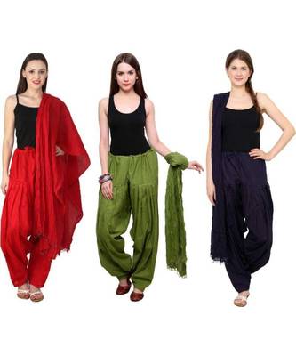 multicolor cotton Patiala with cotton Dupatta 1