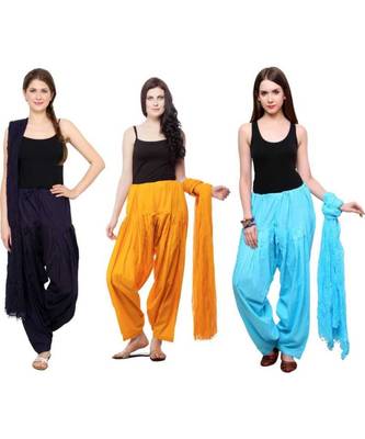 multicolor cotton Patiala with cotton Dupatta 1