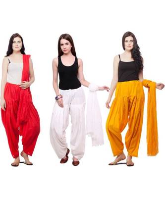 multicolor cotton Patiala with cotton Dupatta 1