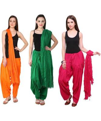 multicolor cotton Patiala with cotton Dupatta 1