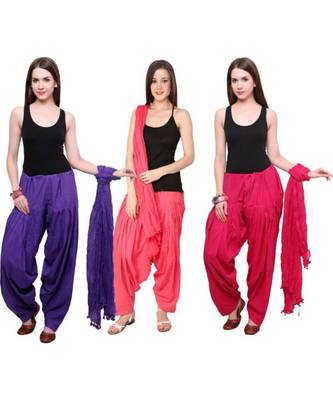 multicolor cotton Patiala with cotton Dupatta 1