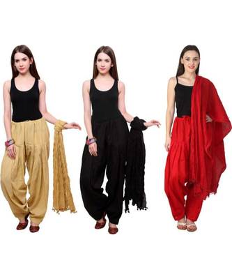 multicolor cotton Patiala with cotton Dupatta 1