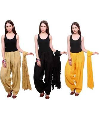multicolor cotton Patiala with cotton Dupatta 1