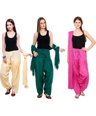 multicolor cotton Patiala with cotton Dupatta 1