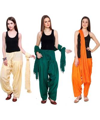 multicolor cotton Patiala with cotton Dupatta 1