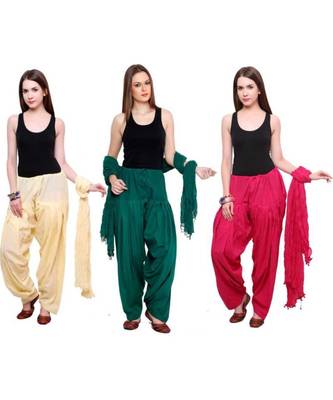 multicolor cotton Patiala with cotton Dupatta 1