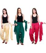 multicolor cotton Patiala with cotton Dupatta