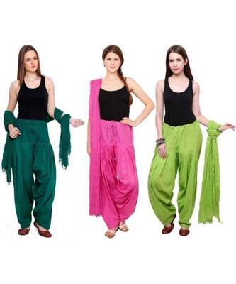 multicolor cotton Patiala with cotton Dupatta 1
