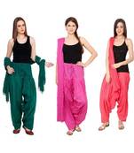 multicolor cotton Patiala with cotton Dupatta