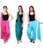 multicolor cotton Patiala with cotton Dupatta