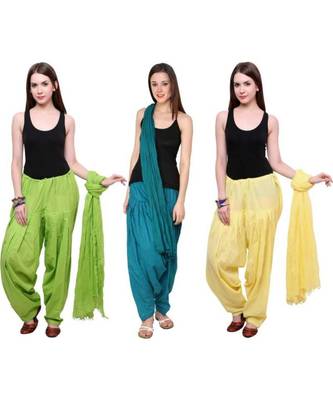 multicolor cotton Patiala with cotton Dupatta 1