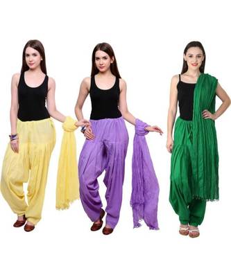 multicolor cotton Patiala with cotton Dupatta 1
