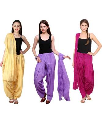 multicolor cotton Patiala with cotton Dupatta 1