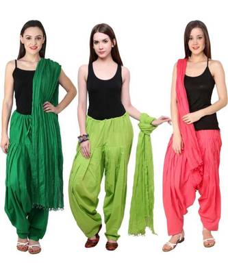 multicolor cotton Patiala with cotton Dupatta 1