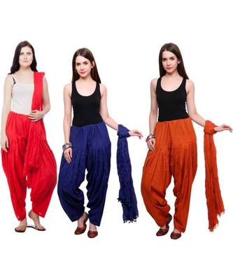 multicolor cotton Patiala with cotton Dupatta 1