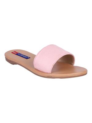 suede Stylish Embriodery blue Flat Sandal For Women 1