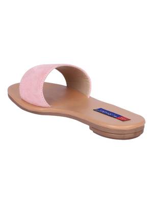 suede Stylish Embriodery blue Flat Sandal For Women 3