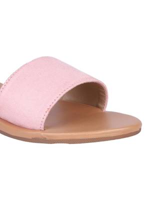 suede Stylish Embriodery blue Flat Sandal For Women 5
